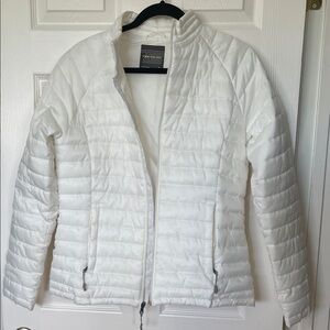 White Quilted Lightweight Puffer Jacket - Women's